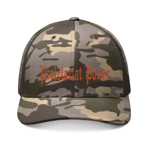Camouflage Trucker Hat w/ 'Proletariat Power' Embroidery