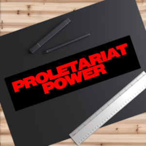 Proletariat Power Bumper Sticker - Orange on Black