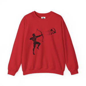 Archer Shooting a Hammer & Sickle, Communist Crewneck Sweatshirt